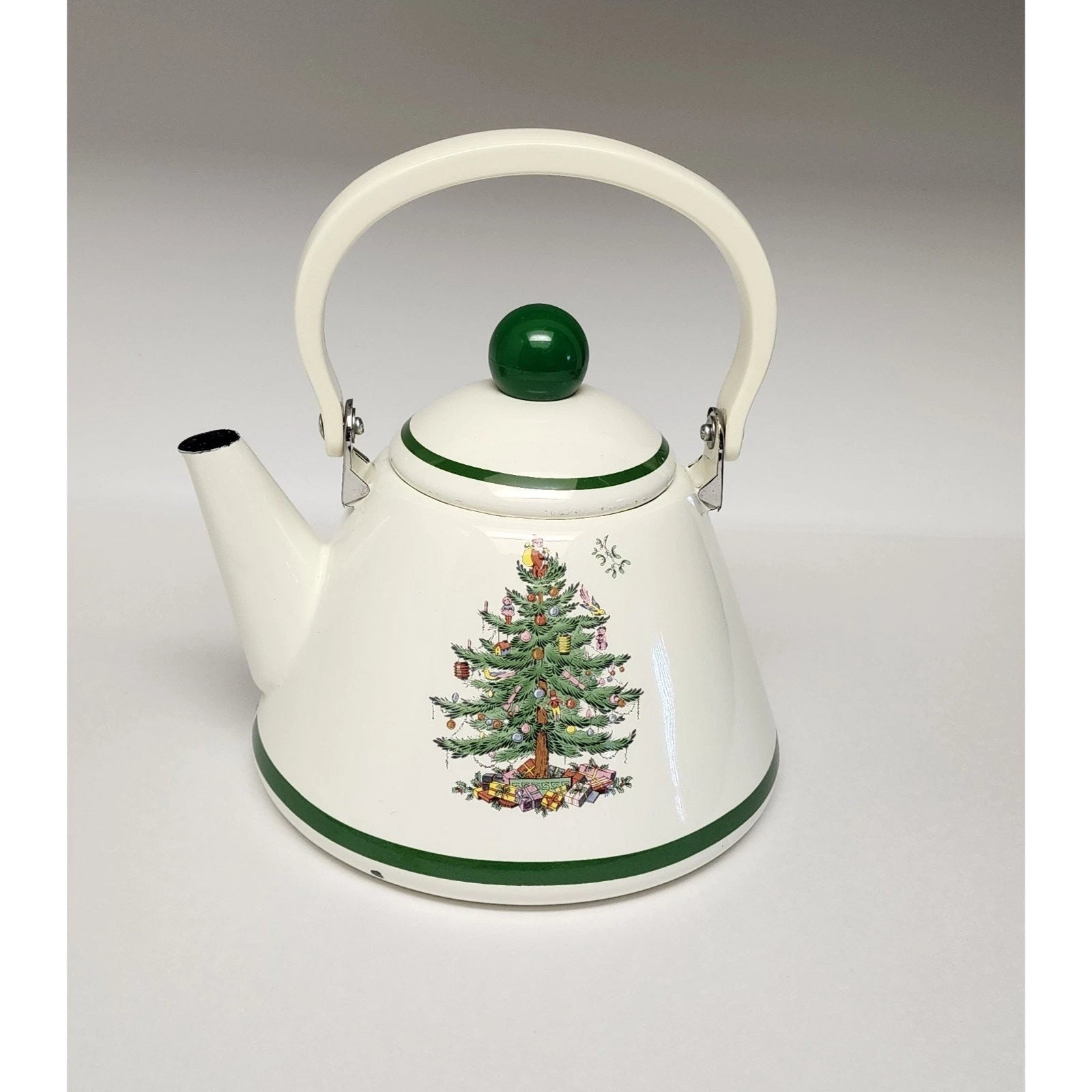 Spode 'Christmas Tree' 2.5 Quart Porcelain Enamel on Steel Tea Kettle/Pot Green | eBay