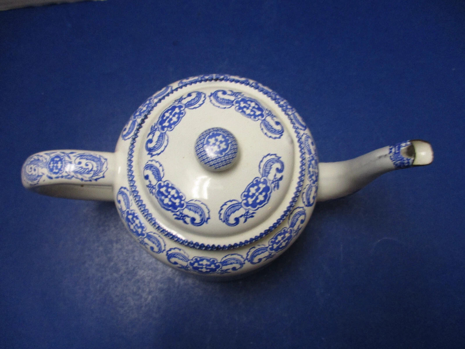 Antique Enamelware Blue Willow Tea Kettle Teapot | eBay