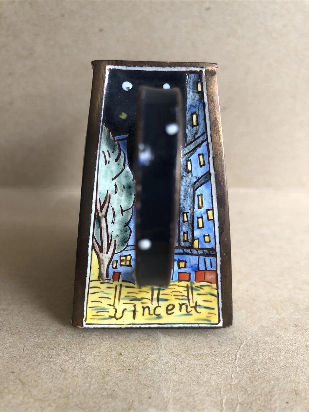 Miniature Enamel Teapot No. 1400 Vintage (3.5”) City Scape Scene No Lid | eBay