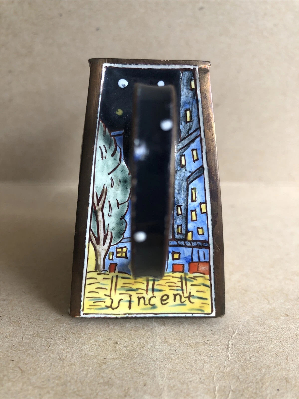 Miniature Enamel Teapot No. 1400 Vintage (3.5”) City Scape Scene No Lid | eBay