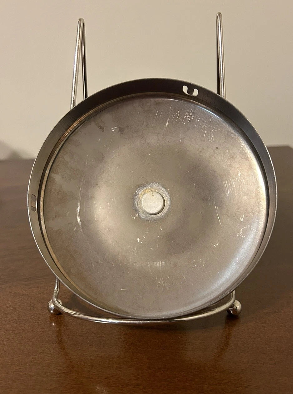 Vintage Enamelware Teapot Stovetop Whistling Kettle 2 Qt White Floral Tea Pot