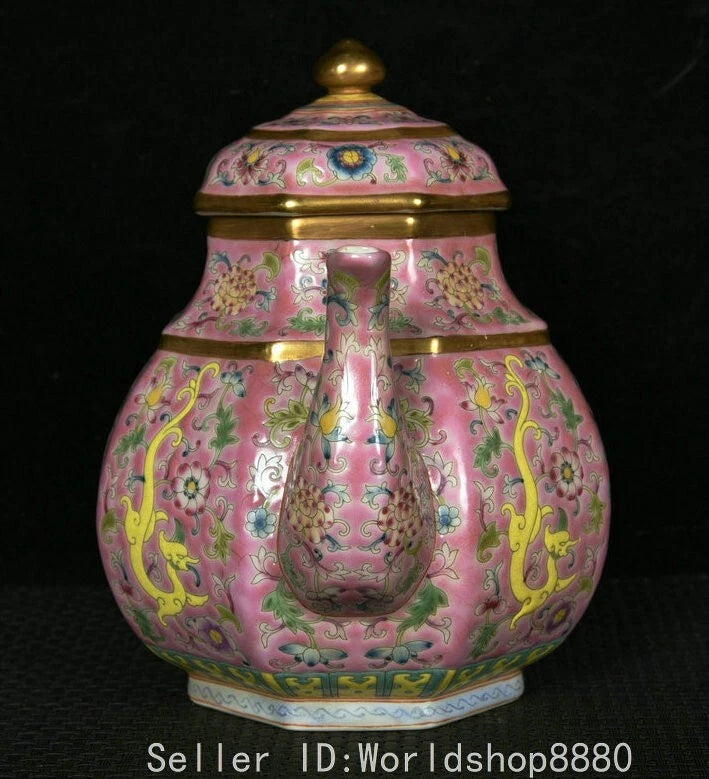 7" Old China Yongzheng Marked Colour Enamel Porcelain Dragon Teapot Pot | eBay