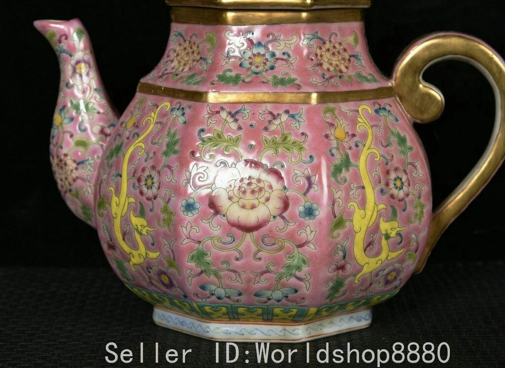 7" Old China Yongzheng Marked Colour Enamel Porcelain Dragon Teapot Pot | eBay