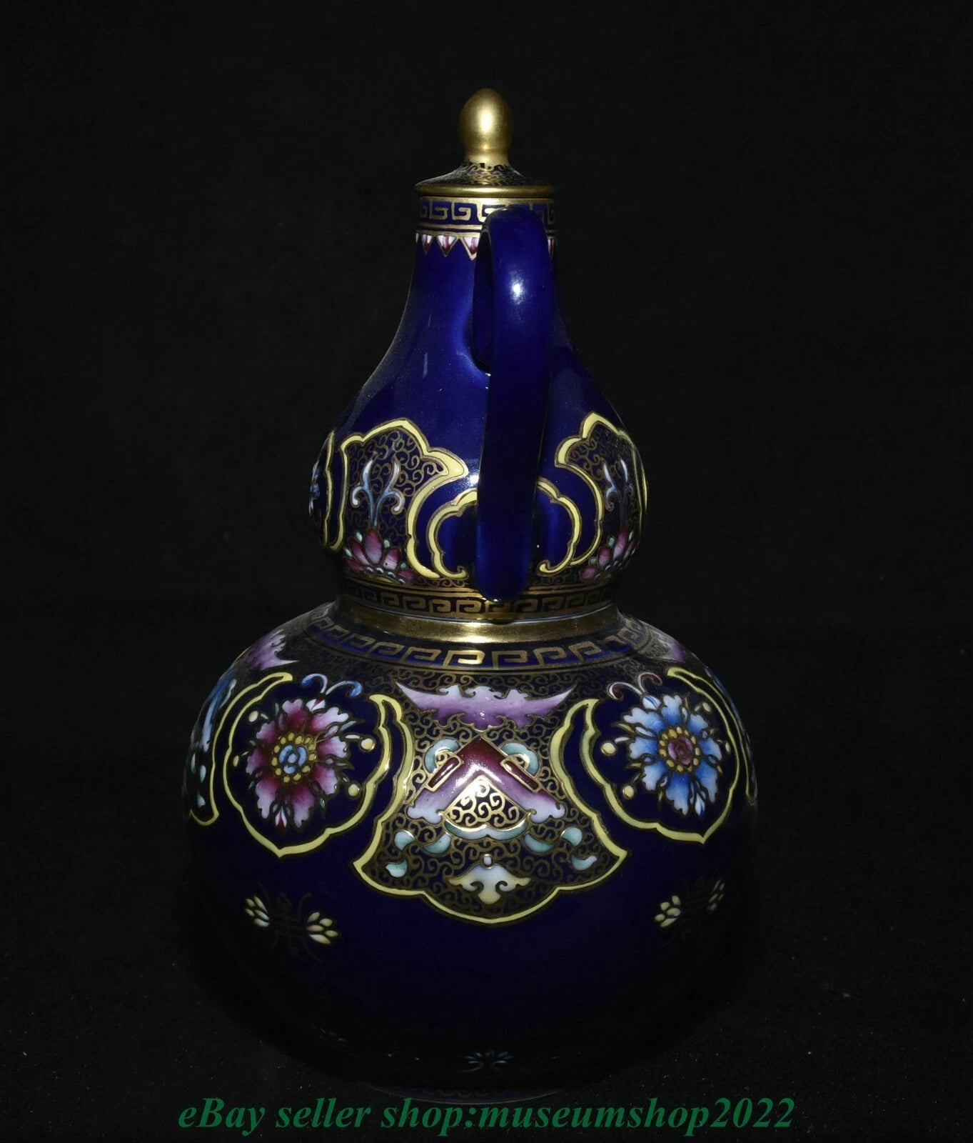 8.8" Marked Yongzheng Chinese Enamel Porcelain Gild Heart Turning Tea Pot Kettle | eBay