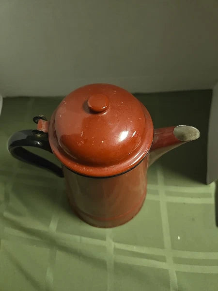 Enamel Coffee Tea Pot Can Rustic Home Decor Tableware Poland
