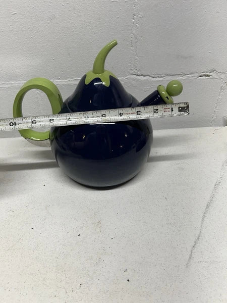 VTG Copco Eggplant Enamel  Tea Kettle,Teapot, Blue Green~Lid & Spout
