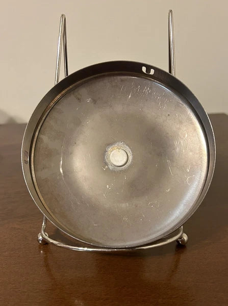 Vintage Enamelware Teapot Stovetop Whistling Kettle 2 Qt White Floral Tea Pot