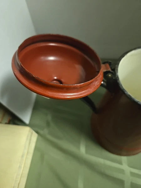 Enamel Coffee Tea Pot Can Rustic Home Decor Tableware Poland