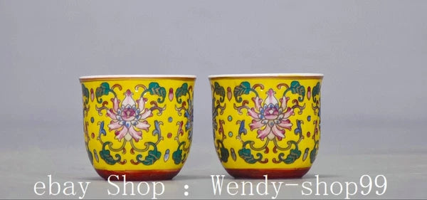 8.6" YongZheng Colour Enamel Porcelain Gilt  Flower Pattern Teapot Cup Dish Set
