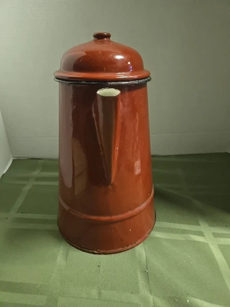 Enamel Coffee Tea Pot Can Rustic Home Decor Tableware Poland